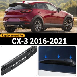 GARDIMU - Juego de escobilla de limpiaparabrisas trasero, accesorios de repuesto para Mazda CX-3 2016-2021, juego de escobilla y brazo trasero para CX3 2016 2017 2018 2019 2020 2021