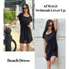 AI'MAGE Pareos & Beach Dresses for Women 68, Black, S,