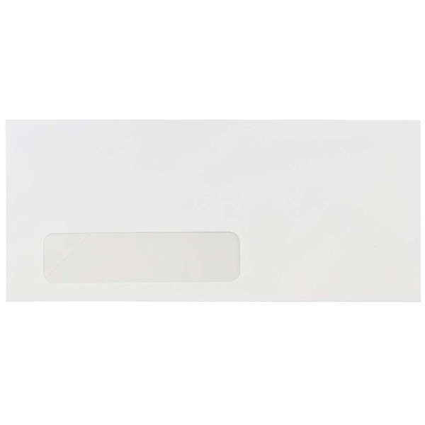 JAM PAPER #10 Business Commercial Window Envelopes - 4 1/8 x 9 1/2 - White - 50/Pack