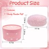 Pink Body Powder Container with 5.5" Large Powder Puff -