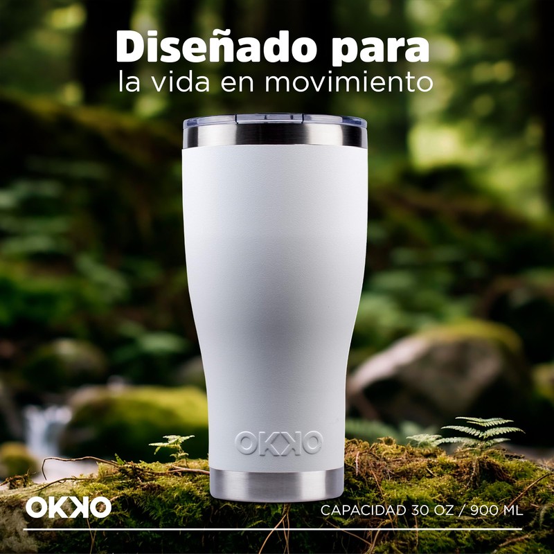 OKKO Termo Gorila Blanco, 900 ml, 30 oz