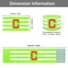 Ynaice 2 Pcs Captains Armband, C Adjustable Elastic Sports Arm