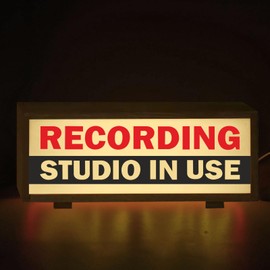 LED Recording Studio Sign Soundproof Room Light Box Recording Studio In Use Light for Streamers, Podcasters, Musicians Record Sign for Music Bar