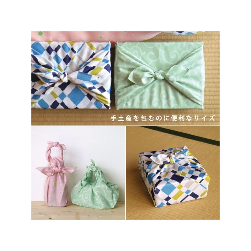 White House Furoshiki Pattern Single Sided Polyester 26.8 x 26.8