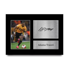 HWC Trading A4 Adama Traore Wolves Gifts Printed Signed Autograph Picture for Football Fans and Supporters