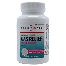 GeriCare Simethicone 80 mg | Fast Relief for Gas, Bloating and Discomfort (100 Tablets)