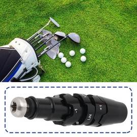 eMagTech 1 x Golf Shaft Sleeve Adapter 3/8" Shank Three Ring Adapter Aluminum Alloy Compatible with Sick Driver Black (Right, 0.35")