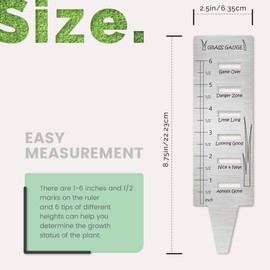 Grass Gauge，Stainless Steel Great Outdoor Grass Ruler Prune Plant Measuring Tools - Ultimate Lawn Tool (1)