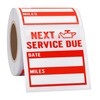 Hybsk Clear Oil Change/Service Reminder Stickers 2"x2" Premium Quality Oil
