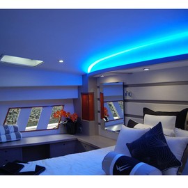 Dream lighting LED 12volt RV Interior Light Strip Decorative Lighting Indoor Living Room Kitchen Ceiling Tape Light-72inch, Blue, Non-Waterproof