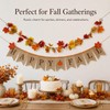 Happy Fall Burlap Banner with Maple Leaf Garland