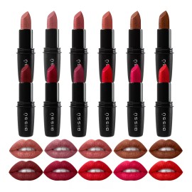 Bissú Kit Set 12 Labiales Bissu Humectantes Tonos Cafés/rojos