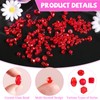 900 Pieces Glass Beads, Red Beads for Threading in Various