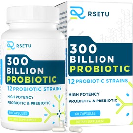 Zwllood 300 Billion CFU Probiotics, Probiotics - 12 Strains Probiotics with Prebiotics, Vegan Probiotics Digestive Gut, 1 Pack -48