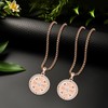Compass Necklace for Women Men - Rose Gold 925 Sterling