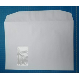 50 Envelopes DIN C4 229 x 324 mm Horizontal Filling with Window White 079