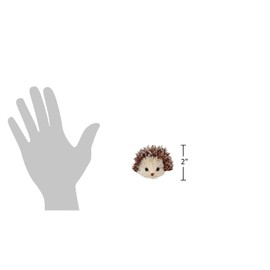 The Bridge Collection Rustic Sisal Hedgehog Ornament - Cute Christmas Tree Animal Brown Woodland Ornament