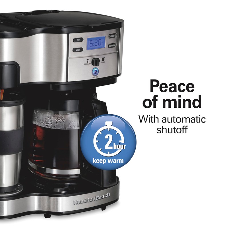 Hamilton Beach 2-Way Programmable Coffee Maker, 12 Cup Glass Carafe