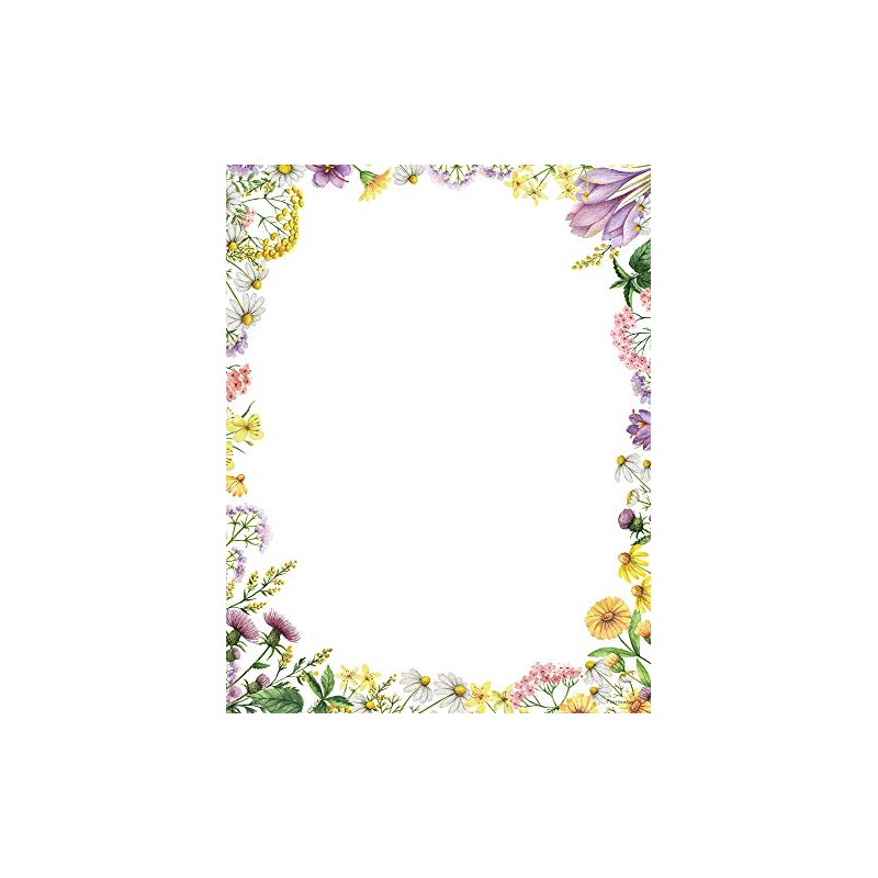 Great Papers! Flower Meadows Letterhead for Classroom, Invitation, and Personal
