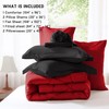 Anluoer California King Comforter Set，Red and Black Bed in a
