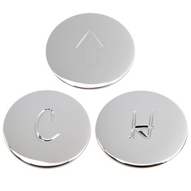 CChiai 3PCS 80682 Faucet Index Buttons Universal Bathroom Hot Cold Sink Steering Shower Knob Replacement Handle Remodeling Decorative Faucet Handle Decorative Cover Silver
