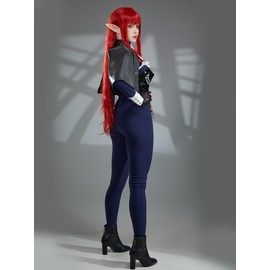 miccostumes Women's Costume Knight Cosplay Jumpsuit with Cape Breastplate (M)