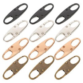 Mosquetones de Bloqueo para Cremalleras 12 Piezas, Clips Antirrobo de Doble Apertura para Mochilas y Equipaje, Mini Mosquetón Resistente para Accesorios de Viaje y Senderismo