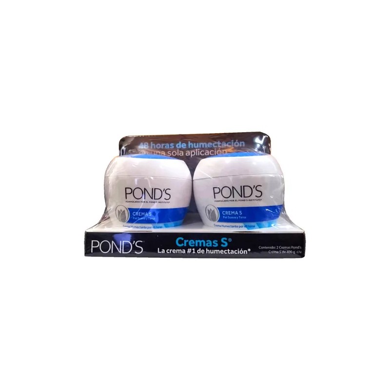 Pond’s Crema Facial S, Pack 2 × 400 g, Piel