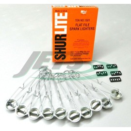 JTS 10 Shurlite Single Strikers Spark Lighters with 25 Flints Welding Torch Igniters
