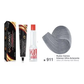 Nutrapel  Colortech Tinte Rosas, Minerals, Aclarantes, Cromos-1pza Tono 911 Rubio Cenizo Intenso Ultra aclarante