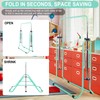 Triclicks Foldable Gymnastics Bar with Rings, Adjustable Height Expandable Training