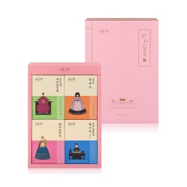 Ssanggye Hanchasilok Traditional Tea of King Gift Set 1 oz. (12 counts, 4 flavors x 3EA) Korean Premium Herb Floral Blended Signature Tea, Cinnamon Ginger/Wild Pear/Jerusalem Artichoke/ Four Yellow Sampler Single Serve