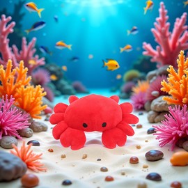 BWESOO Red Crab Pet Toy, Dog Toys/Puppy Toys/Dog Toys for Large Dogs Chew/Squeaky/Durable/Stuffed Toys for Small, Medium, Large Dogs