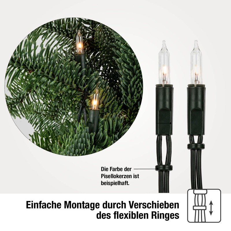 hellum 835014 50-Bulb Mini Fairy Lights, Indoor Power-Operated Transparent Warm