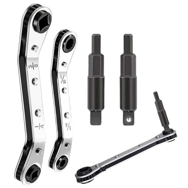 Ratchet Allen Wrench Set,Refrigeration Repair Tool | Ergonomic Anti Slip