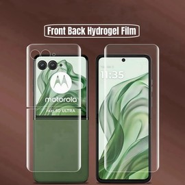 Yiranzix 1 Set Dust-Proof Hydrogel film for Motorola Moto razr 2024 6.9" Soft TPU Screen Protector HD Clear Gel film Fingerprint-unlocked Ultra-thin Automatic Repair