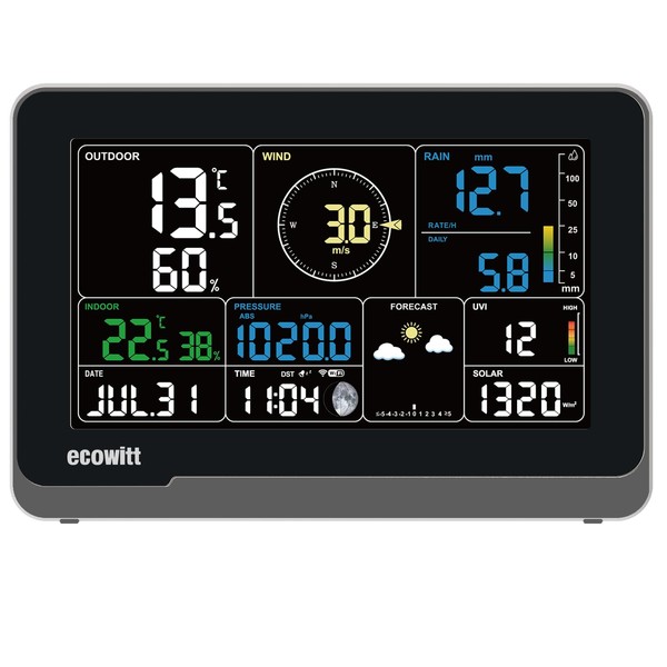 ECOWITT WS3900_C Console for Weather Station, 7.5 Inch Home Wifi