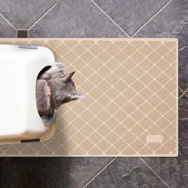 Niubya Premium Cat Litter Mat, 47" Long x 35" Wide, Non-Slip and Waterproof Design, Soft on Paws, Easy to Clean