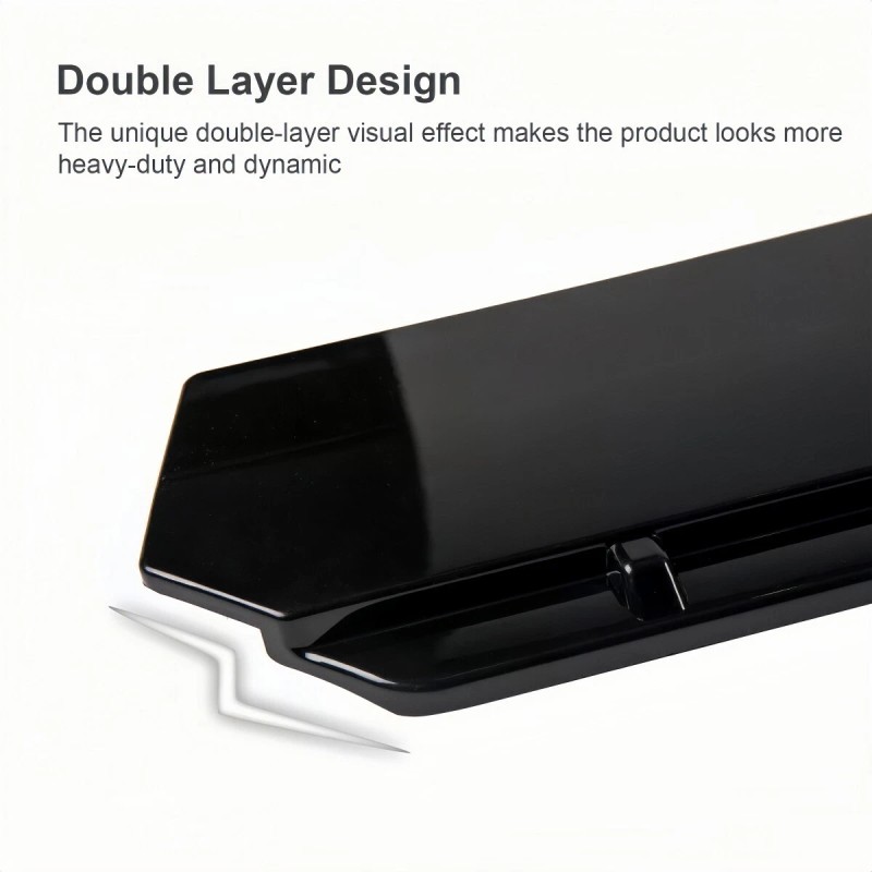 For Volvo S60 S80 S90 Glossy Black Front Bumper Lip/