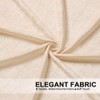 ELKCA Beige Chenille Waterfall Valance for Living Room,4 Hollow Swag