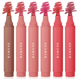 KIMUSE Lip Stain Set, 6 PCS Long Lasting Waterproof Smudgeproof Lip Liner Stain, Matte Natural Finish, All Day Wear Lip Color