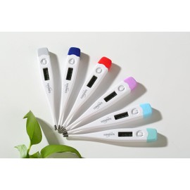 EUROPAPA Digital Fever Thermometer for Babies, Children and Adults, Oral, Axillar or Rectal Thermometer Waterproof with Fever Alarm (Dark Blue)