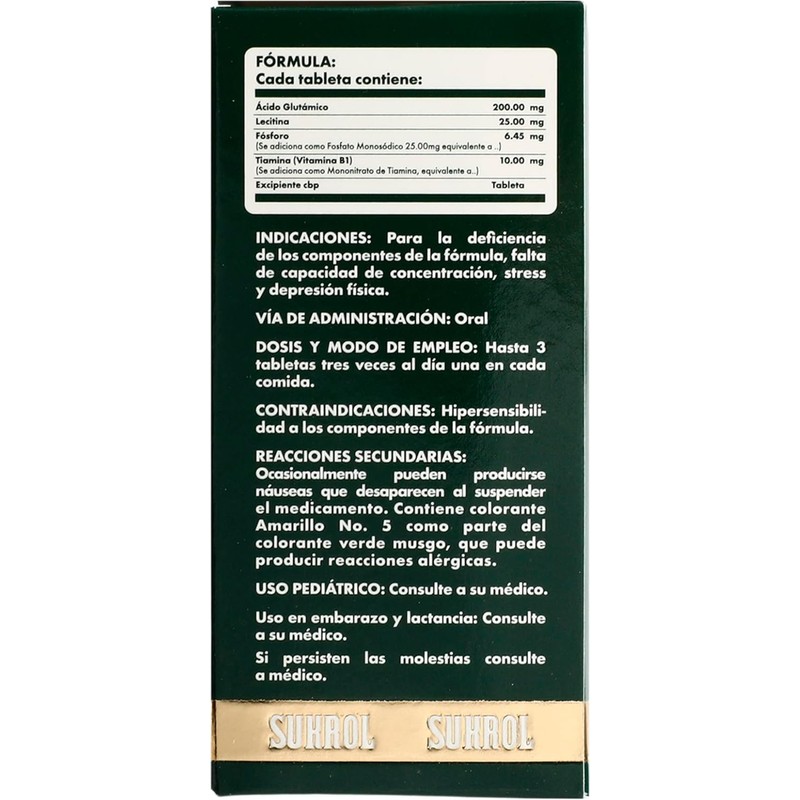Sukrol Brain Health & Focus Dietary Supplement – 100 Tablets