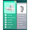 TobeBright 2 Pack Plug in Light Socket, 3-Prong Light Socket