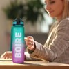 Nasafes French Motivation Water Bottle with French Time Marker, Water