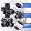 Bwintech 5 Pcs 4 Way 10mm OD Tube Straight Push