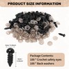 Aswalling 100PCS Plastic Safety Crochet Eyes Bulk with 100PCS Washers