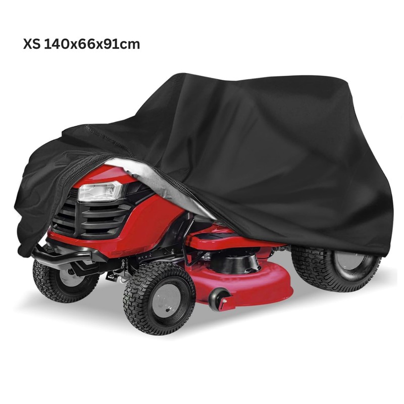 Black Lawnmower Cover for Outdoor Storage - Waterproof Anti-UV Rainproof