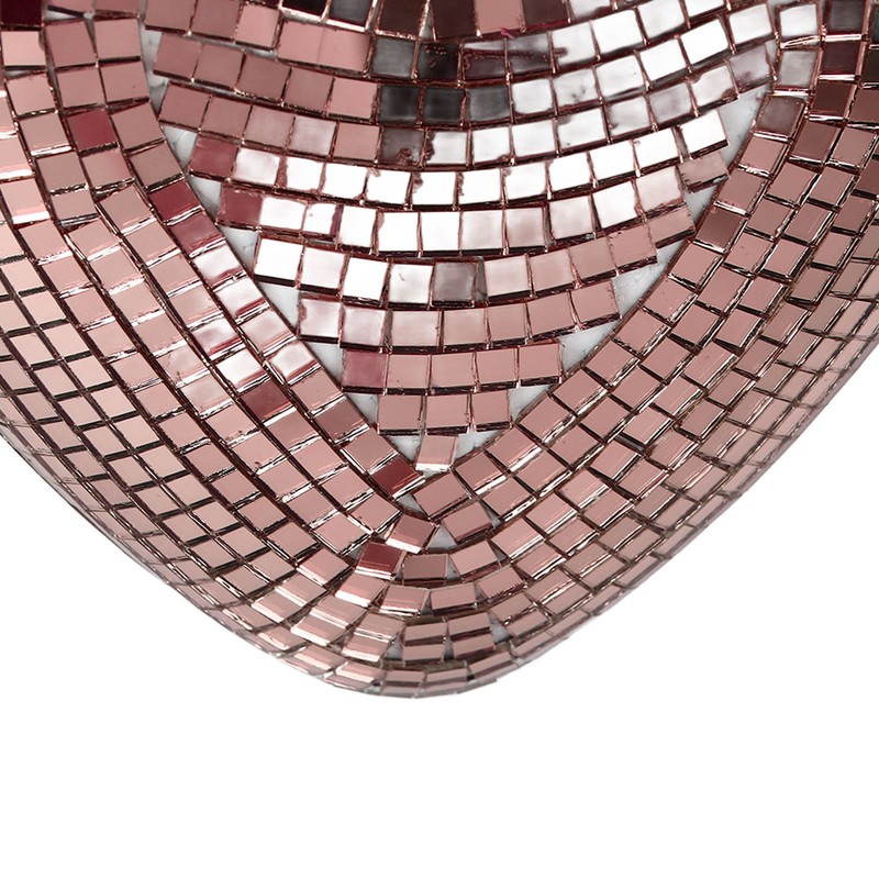 Heart Shaped Mirror Ball Shiny Decorative Reflective Mirror Ball Ornament