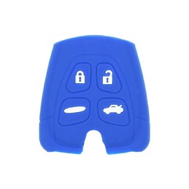 SEGADEN Silicone Cover Protector Case Holder Skin Jacket Compatible with SAAB 9-3 9-5 4 Button Remote Key Fob CV2760 Deep Blue